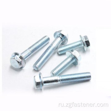 DIN6921 Blue White Zinc Hexagon Bolt со фланцем